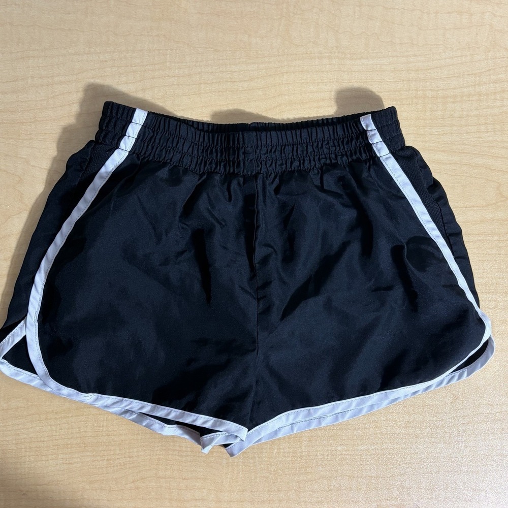 Champion Girls Black Athletic Running Shorts Youth Med 7-8 Lightweight